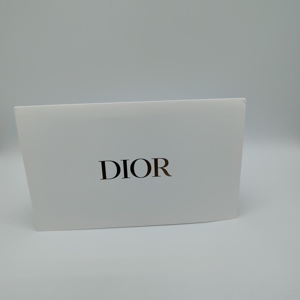 Dior Textured White Gift Box & Card Gold Logo 5x5 Hard Box Case Packaging NWOT - Picture 14 of 15